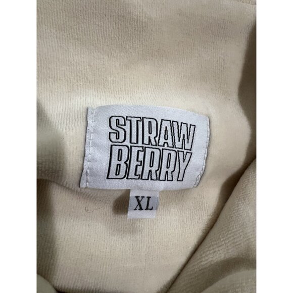 Strawberry Full Zip Track Jacket in Cream - Picture 3 of 3